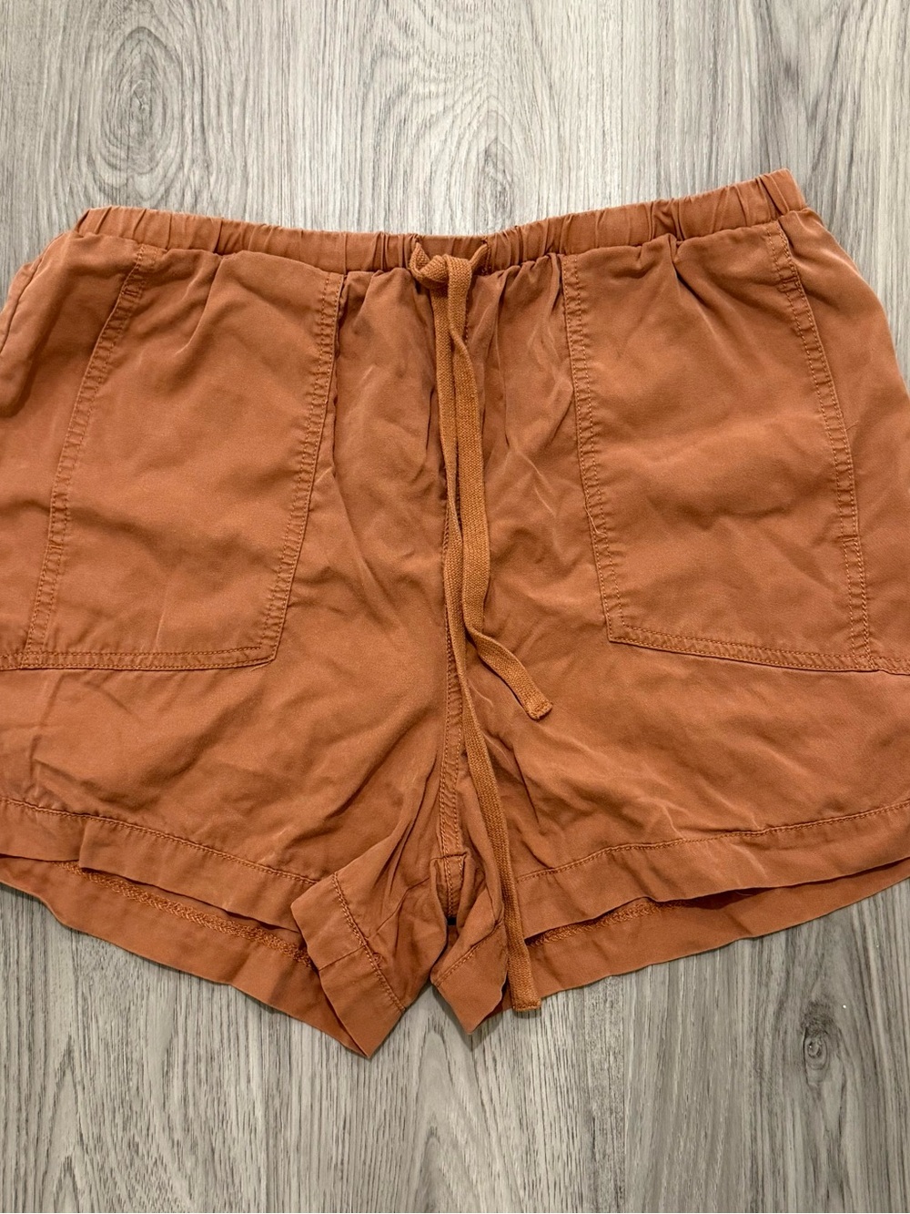 Dress Forum Women's Rust Orange Drawstring Shorts